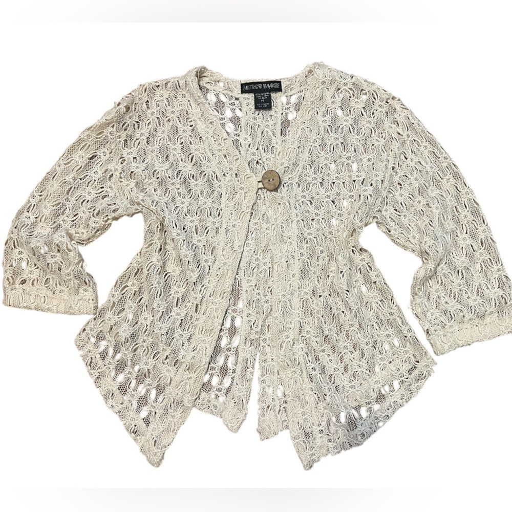 Cream Knit Cardigan Boho Vintage
Cardigan Sz PS